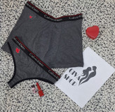 ست شورت کاپلی کد #1011 رنگ طوسی تیره